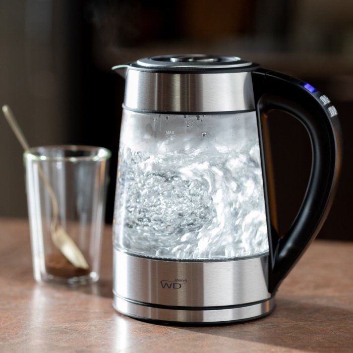 Wd Bollitore Elettrico In Acciaio Inox E Vetro Borosilicato