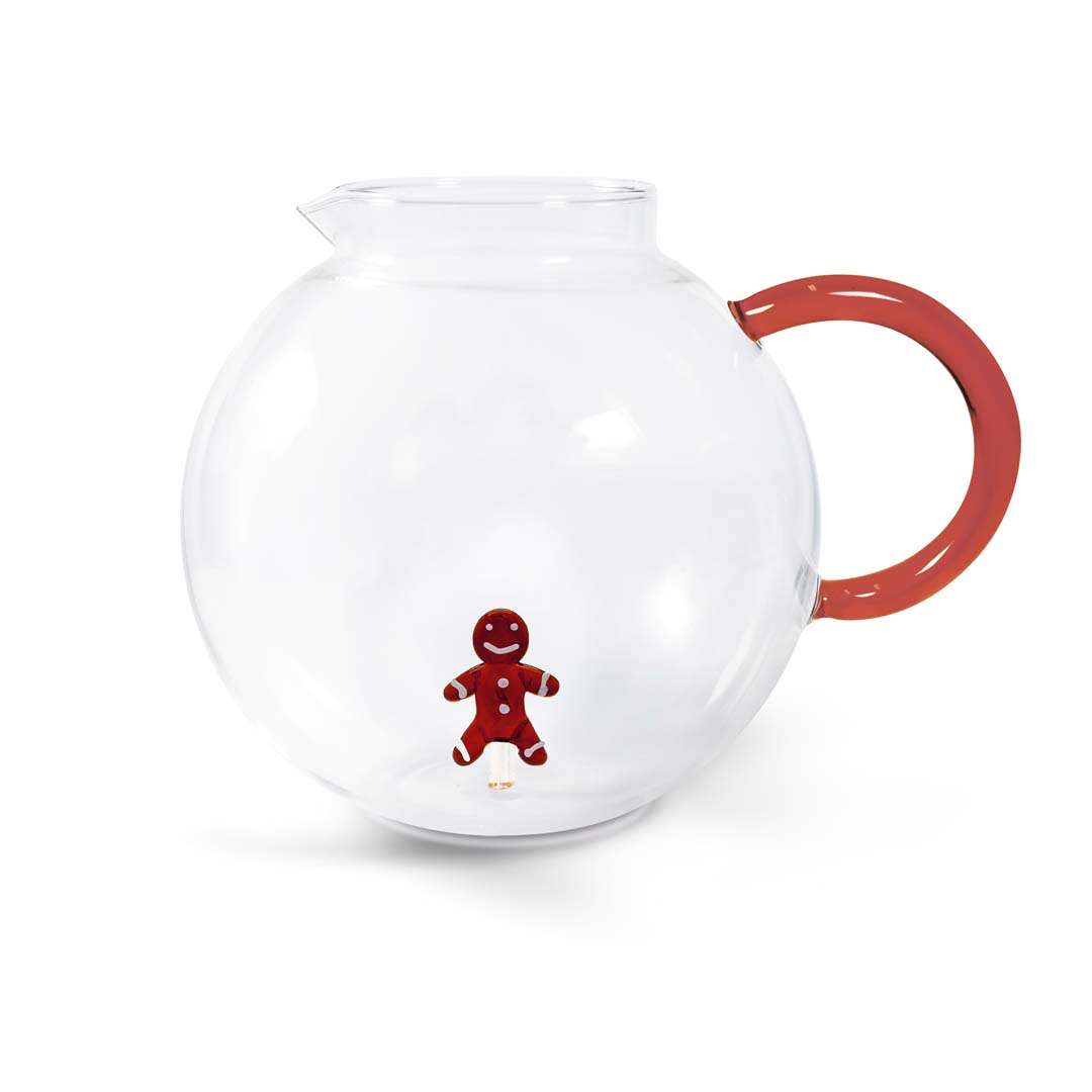 Wd Brocca In Vetro Borosilicato Con Soggetto In Vetro Colorato Pan Di Stelle