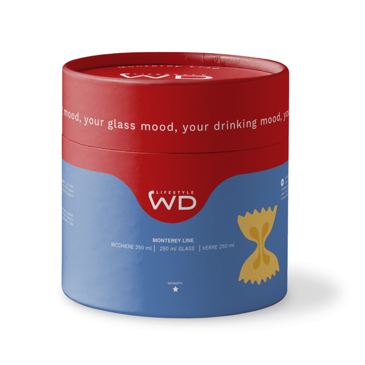 Wd Bicchiere In Vetro Borosilicato Con Soggetto In Vetro Colorato Farfalla