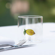 Wd Bicchiere In Vetro Borosilicato Con Soggetto In Vetro Colorato Limone