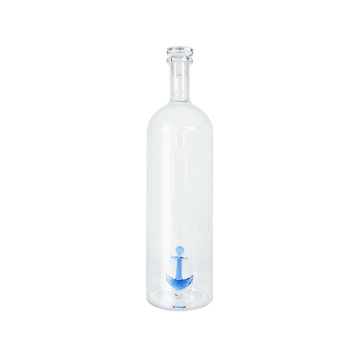 Wd Bottiglia In Vetro Borosilicato Con Tappo E Decoro Ancora