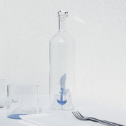 Wd Bottiglia In Vetro Borosilicato Con Tappo E Decoro Ancora