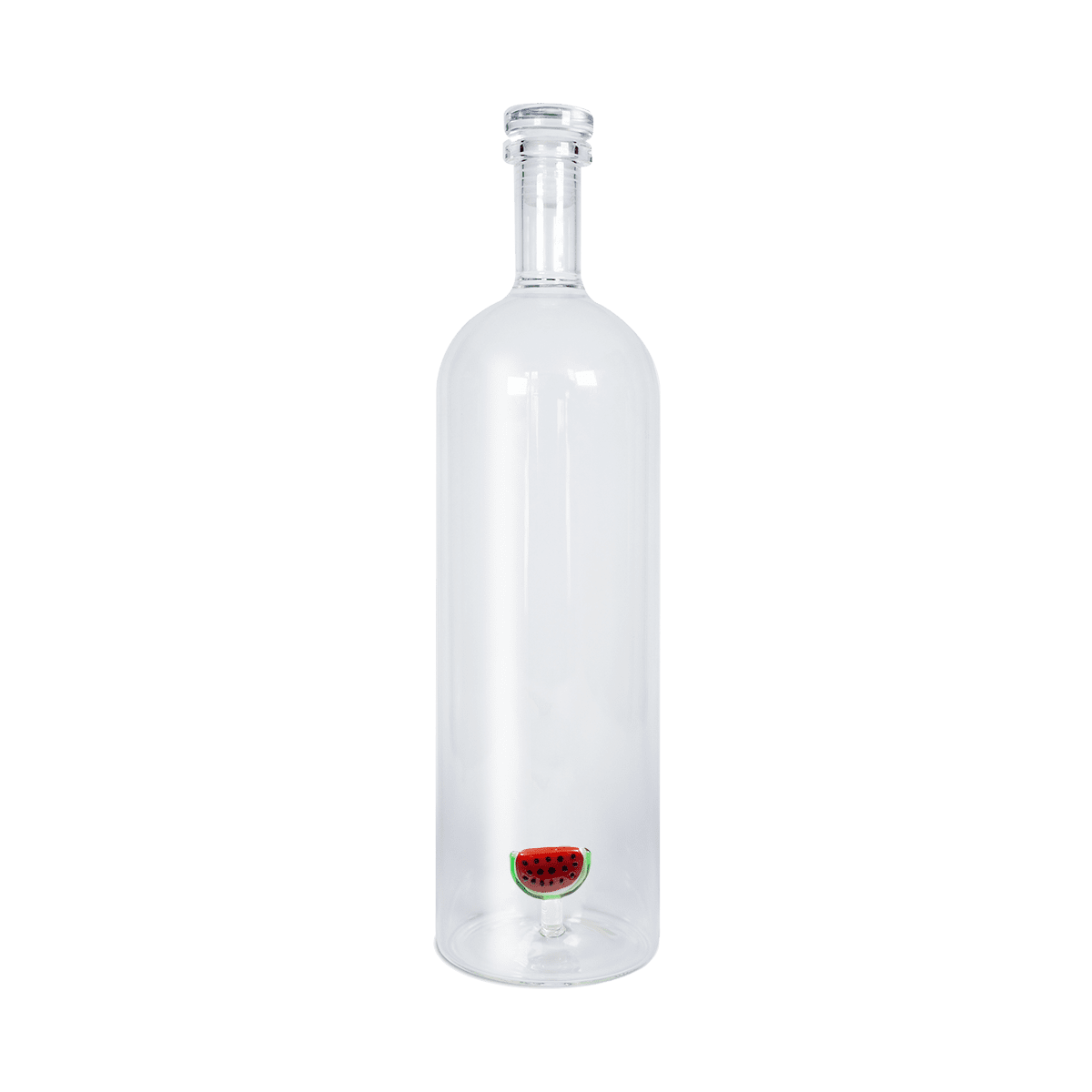 WD BOTTIGLIA IN VETRO BOROSILICATO CON TAPPO E DECORO ANGURIA