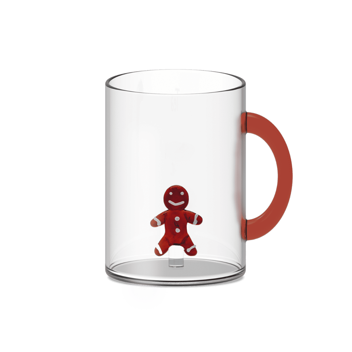 Wd Tazza In Vetro Borosilicato Con Decoro In Vetro Natalizio Pan di Zenzero