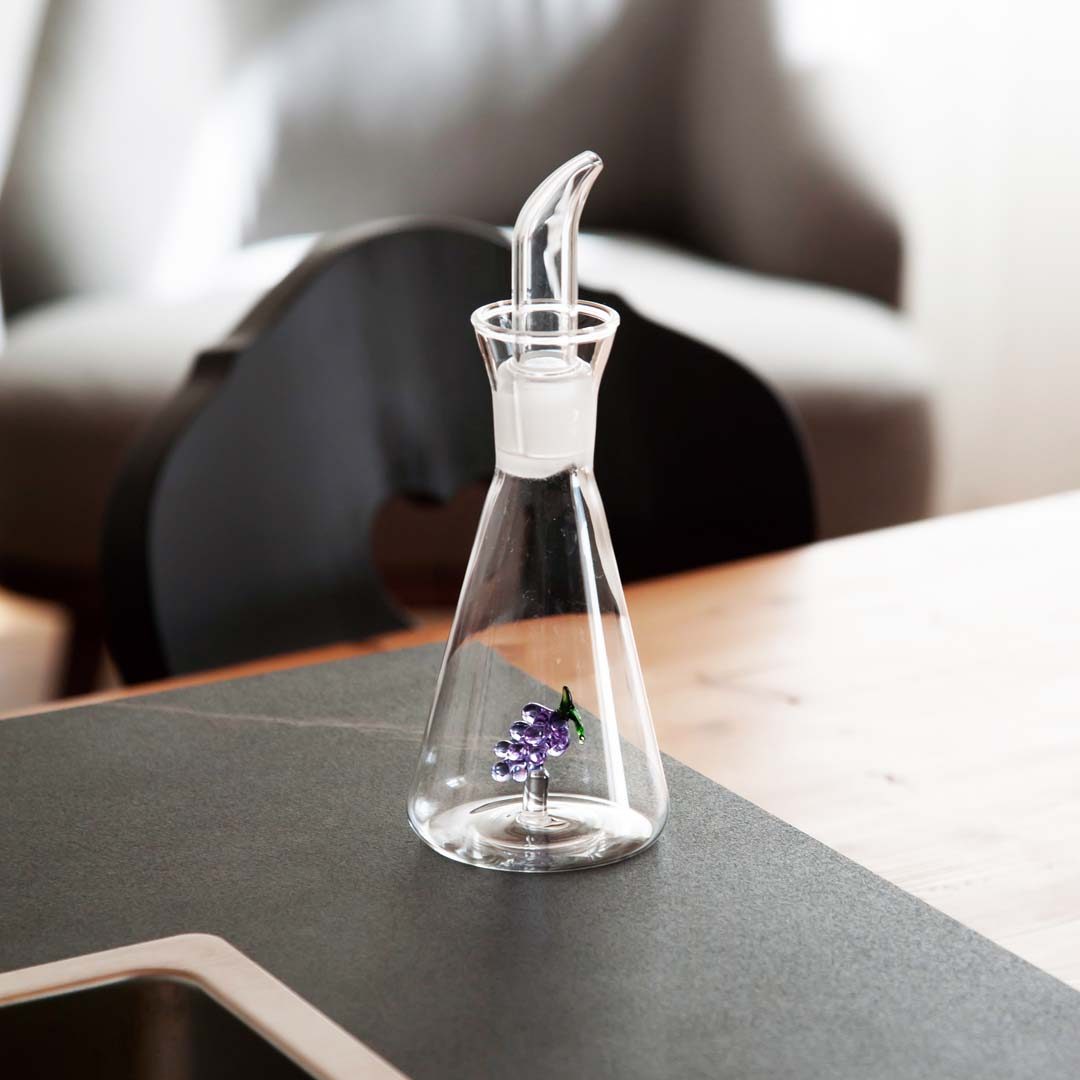 Wd Acetiera In Vetro Borosilicato Con Decoro In Vetro Colorato