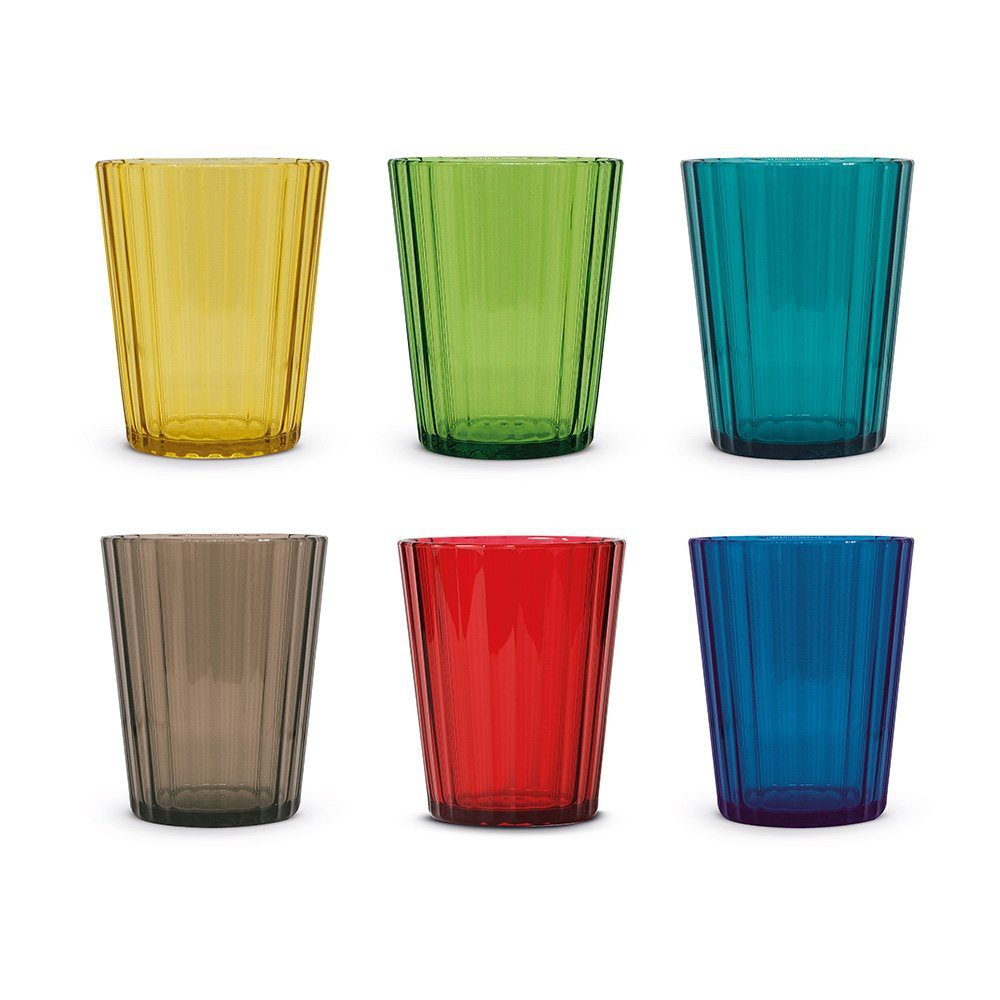 Wd Set 6 Bicchieri Colorati In Acrilico