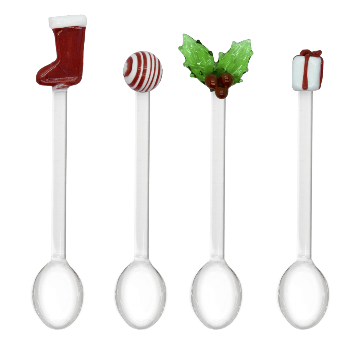 Wd Set 4 Cucchiaini Da Caffe' Con Decoro Natalizio