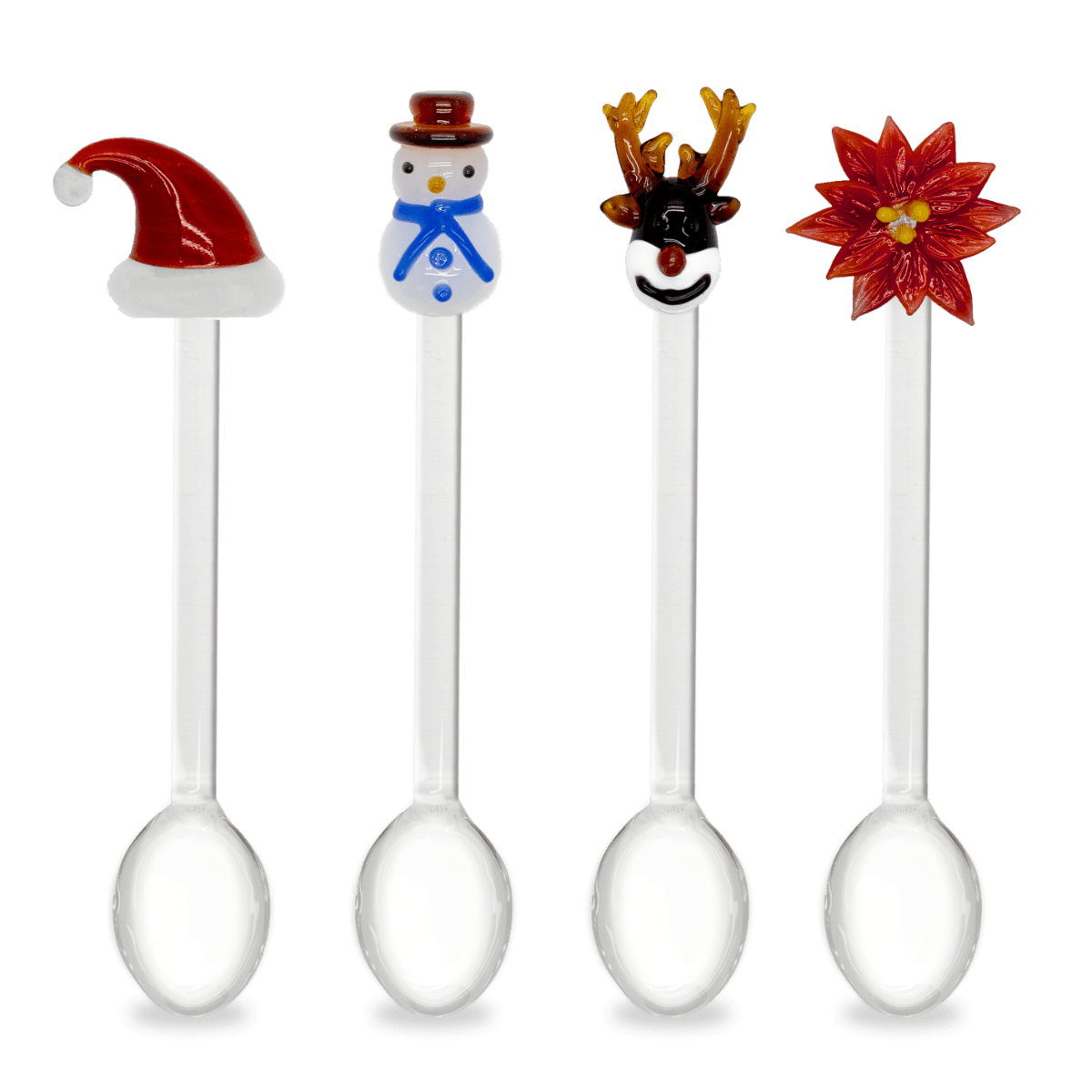 Wd Set 4 Cucchiaini Da Caffe' Con Decoro Natalizio