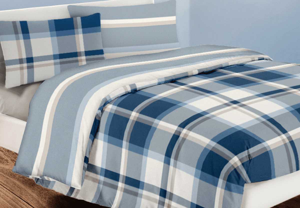 Daunex Parure Copripiumino Tinto In Filo Double Face Westport