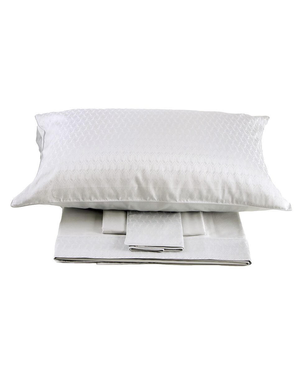 Svad Dondi Completo Lenzuola Matrimoniale In Raso Di Cotone Jacquard Woody