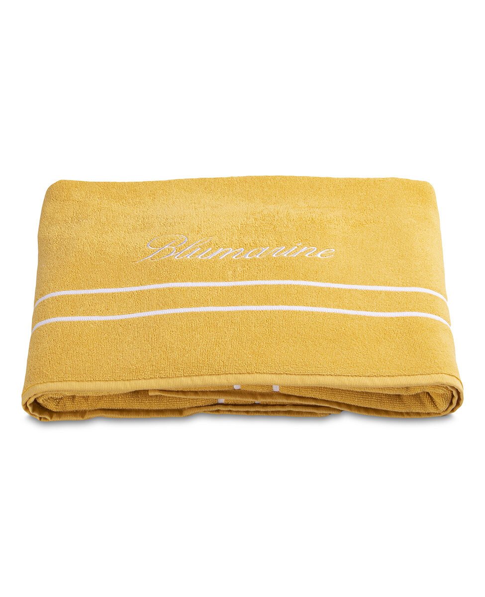 Blumarine Telo Mare In Spugna Con Logo Ricamato Yacht Club