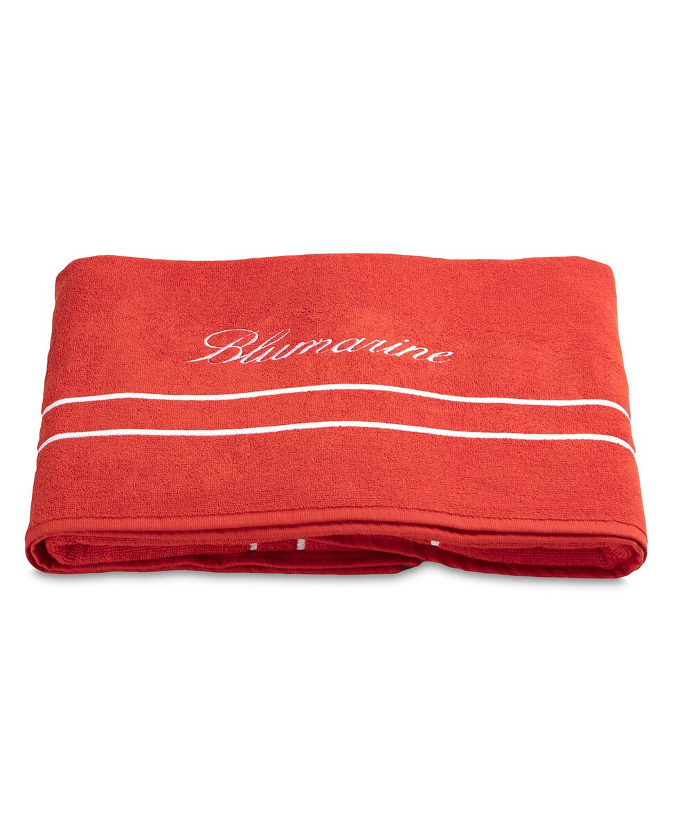 Blumarine Telo Mare In Spugna Con Logo Ricamato Yacht Club