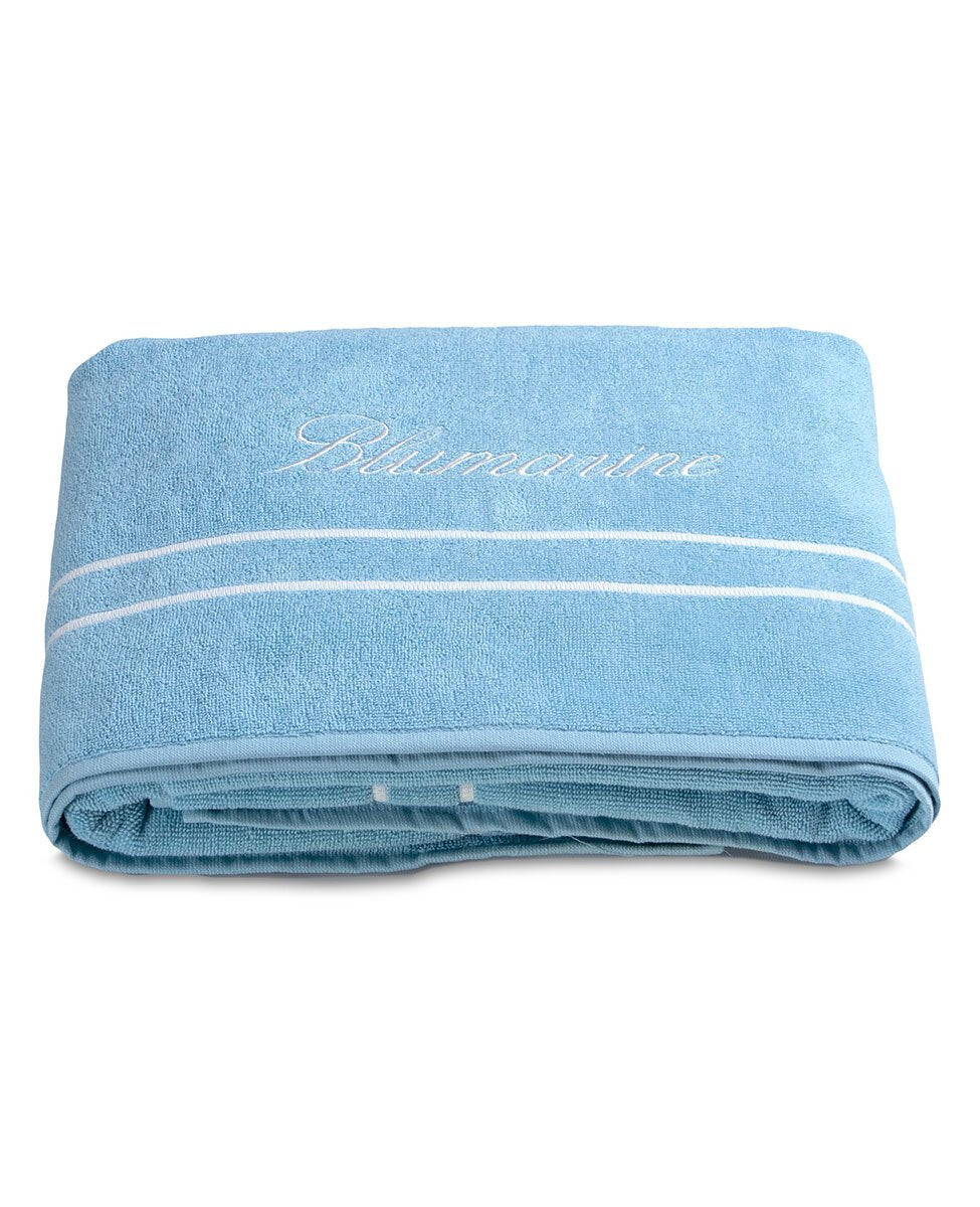 Blumarine Telo Mare In Spugna Con Logo Ricamato Yacht Club