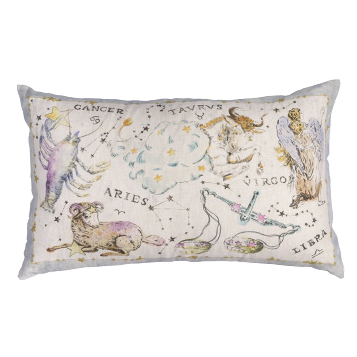 TESSITURA TOSCANA TELERIE CUSCINI DECORATIVI LINO ZODIACO